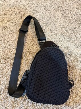 CALIA by Carrie Underwood Black Woven Crossbody Sling Bag